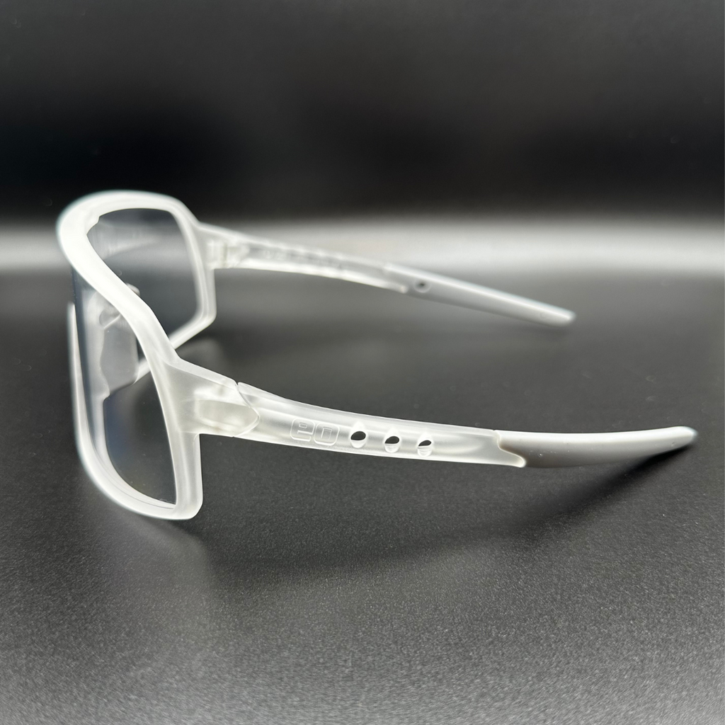 Eastern Outer Mojave sunglasses with photochromic lenses, profile view showing sleek design and adjustable frame.