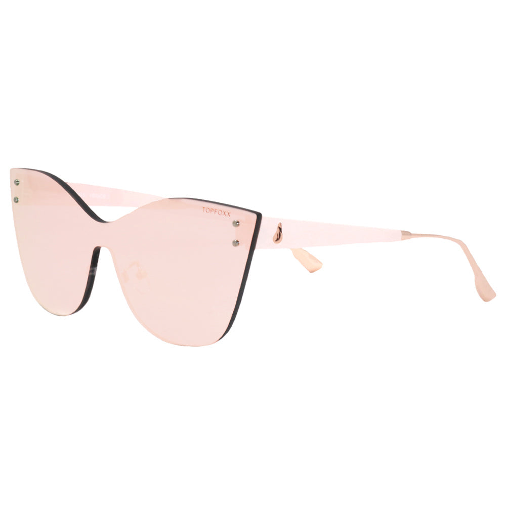 TopFoxx Venice 2 Rose Gold Aviator Sunglasses