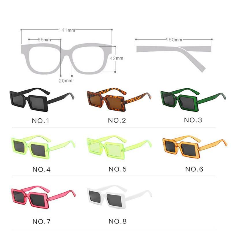 Stevvex Small Retro Rectangle Sunglasses – UV400 Mirror