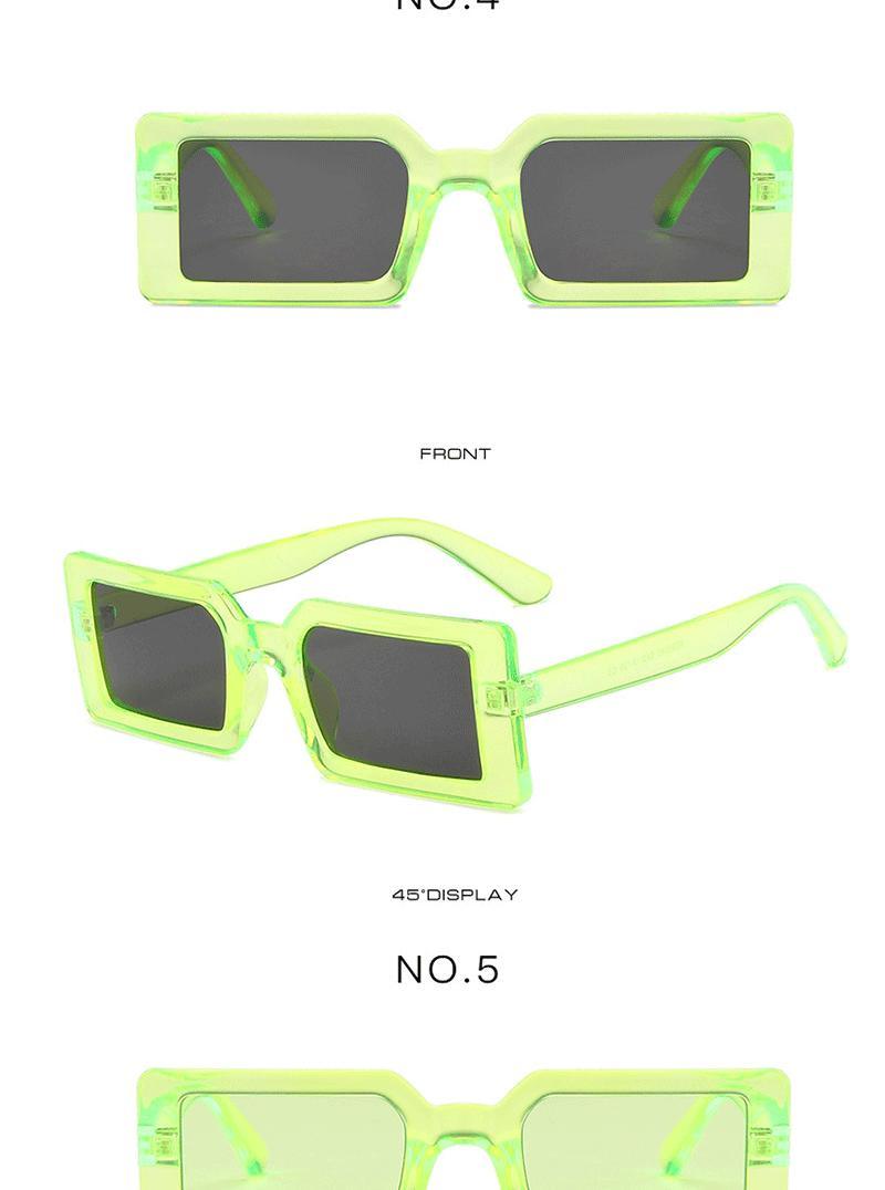 Stevvex Small Retro Rectangle Sunglasses – UV400 Mirror