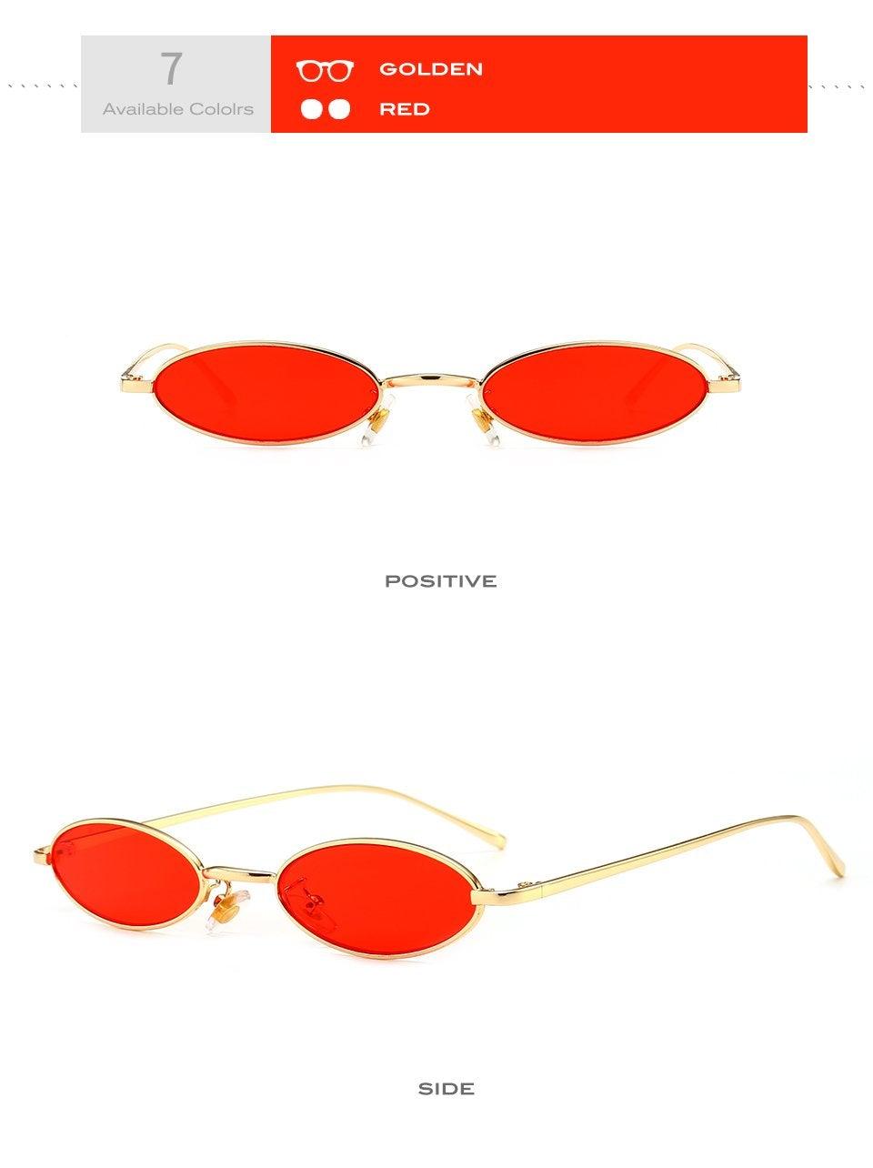 Stevvex Vintage Oval Mirror Sunglasses – Metal Frame UV400