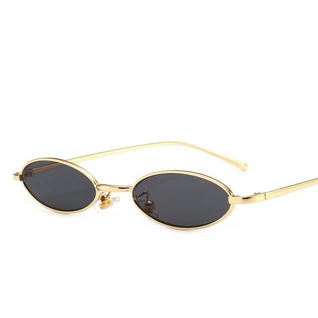 Stevvex Vintage Oval Mirror Sunglasses – Metal Frame UV400