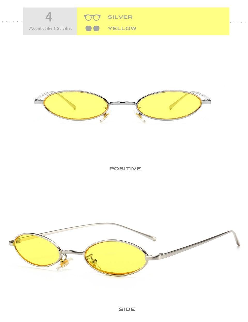 Stevvex Vintage Oval Mirror Sunglasses – Metal Frame UV400