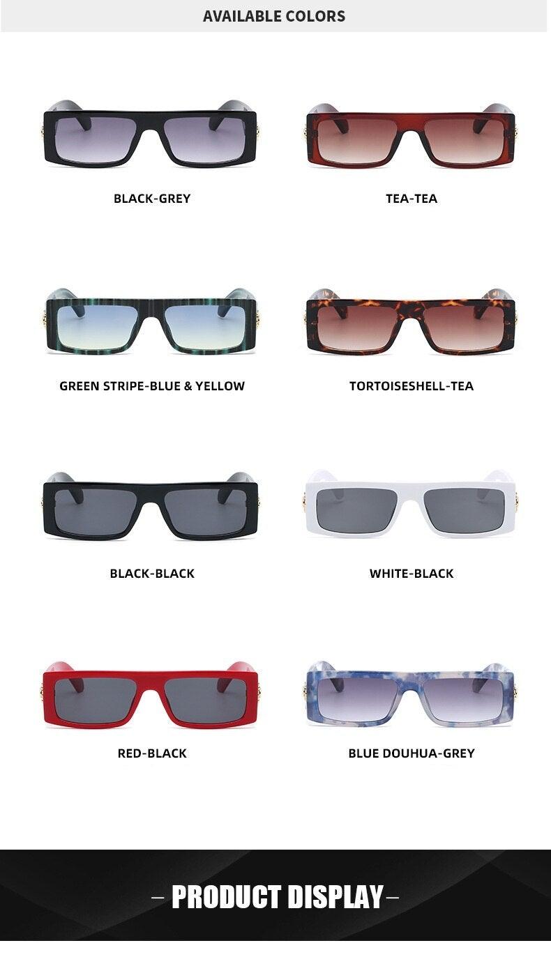 Stevvex Vintage Rectangle Polarized Sunglasses – UV400 Unisex