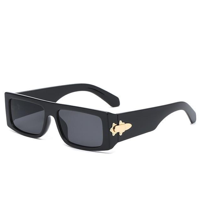 Stevvex Vintage Rectangle Polarized Sunglasses – UV400 Unisex