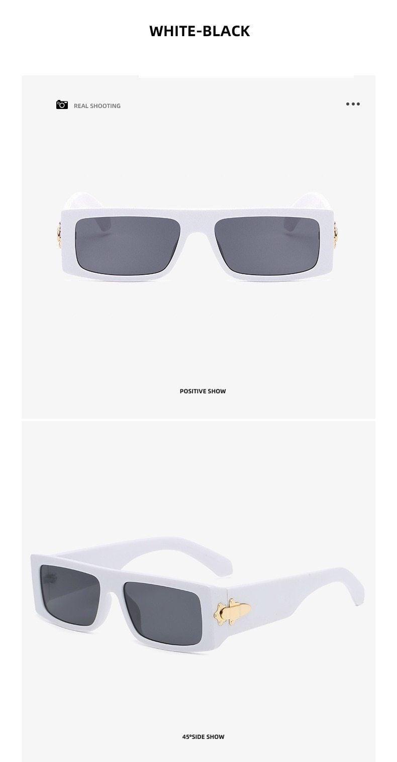 Stevvex Vintage Rectangle Polarized Sunglasses – UV400 Unisex
