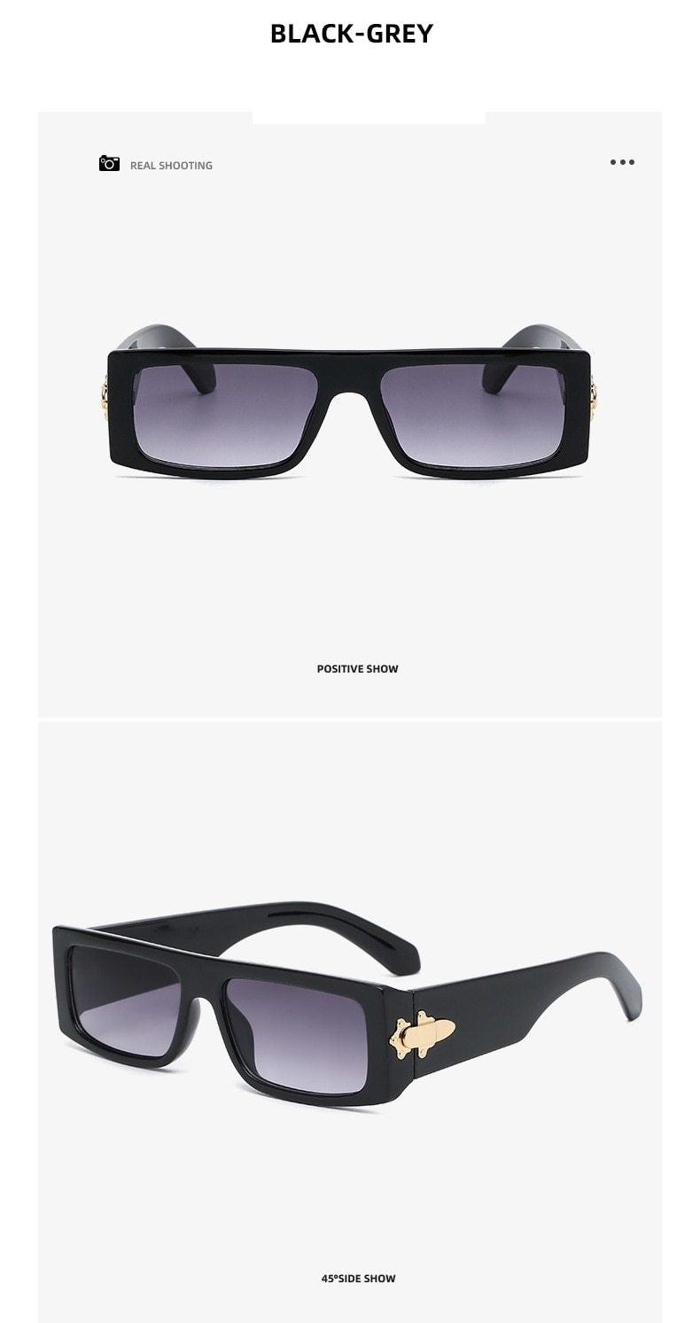 Stevvex Vintage Rectangle Polarized Sunglasses – UV400 Unisex