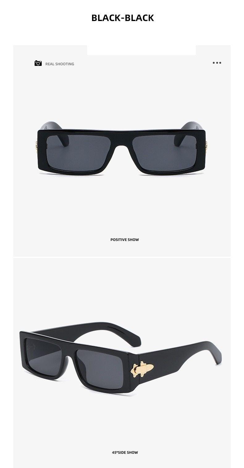 Stevvex Vintage Rectangle Polarized Sunglasses – UV400 Unisex