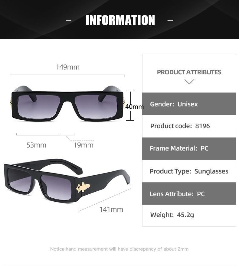 Stevvex Vintage Rectangle Polarized Sunglasses – UV400 Unisex