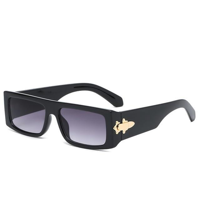 Stevvex Vintage Rectangle Polarized Sunglasses – UV400 Unisex