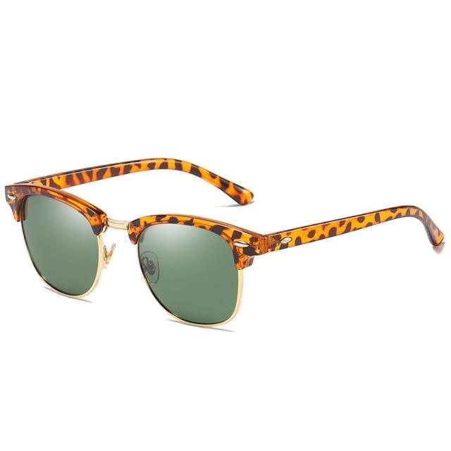 Vintage retro polarized sunglasses by Stevvex with square frames, suitable for men and women, stylish sun eyewear.