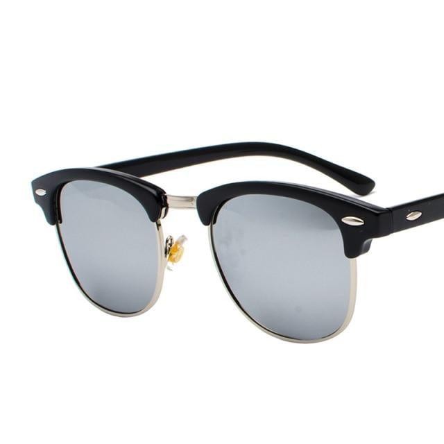 Vintage retro polarized sunglasses by Stevvex featuring square frames, stylish sun glasses for men and women.