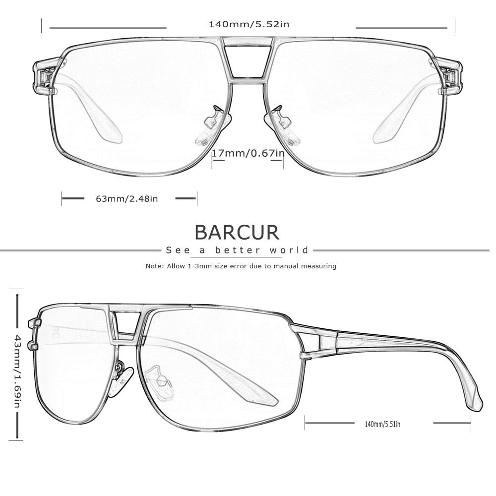 Polarized Square Sunglasses – UV400 Metal Frame Unisex