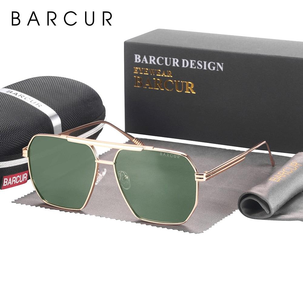 Stevvex luxury aluminum polarized square sunglasses with large vintage retro frames, UV400 protection for men and women.