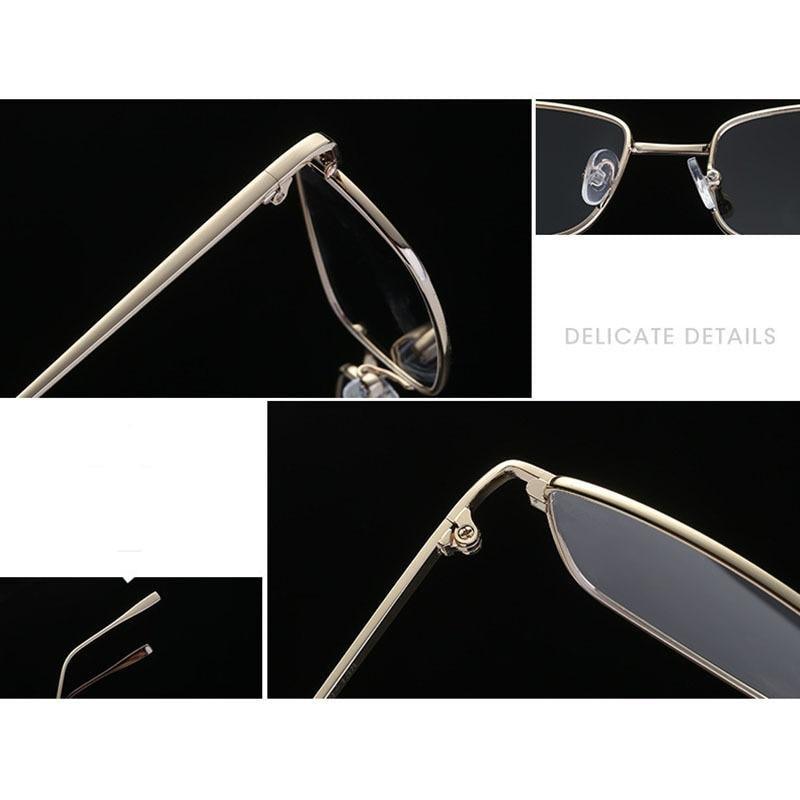 Vintage Stevvex Slender Square Sunglasses for men with small frame, high-quality metal construction, classic vintage style.