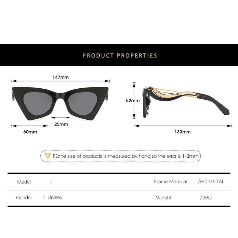 Vintage Stevvex women's cat eye sunglasses with square frames, retro style, fashionable and trendy for streetwear and casual wear.