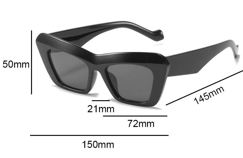 Stevvex Vintage Oversized Square Cat Eye Sunglasses – UV400 Polarized