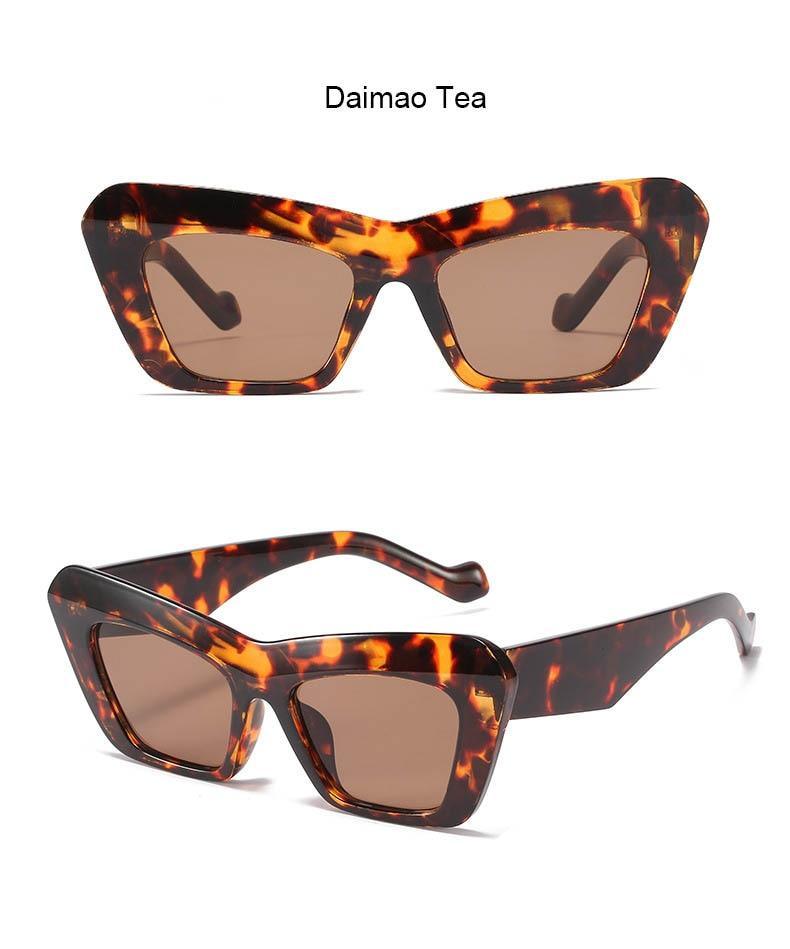 Stevvex Vintage Oversized Square Cat Eye Sunglasses – UV400 Polarized