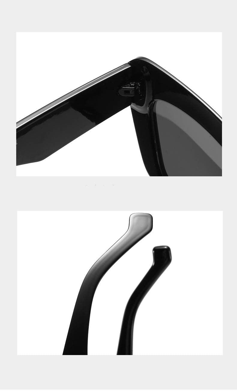 Stevvex Vintage Oversized Square Cat Eye Sunglasses – UV400 Polarized