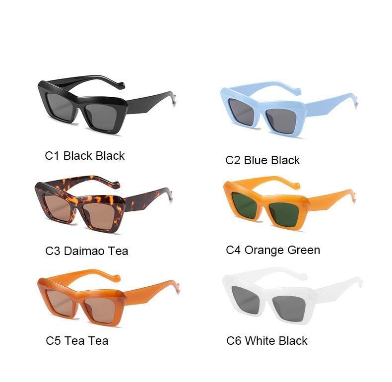 Stevvex Vintage Oversized Square Cat Eye Sunglasses – UV400 Polarized