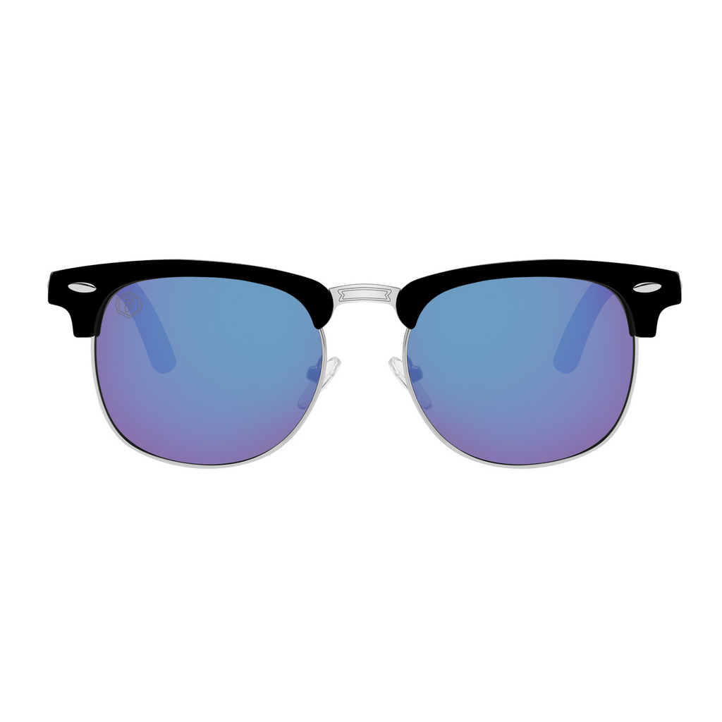 Violet Apaches handmade recycled wooden sunglasses by Papago with violet-tinted lenses and sleek frame design.