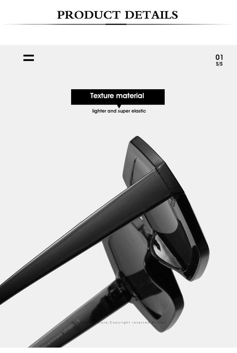 Stevvex Oversized Square Sunglasses – UV400 with Eyeglass Chain
