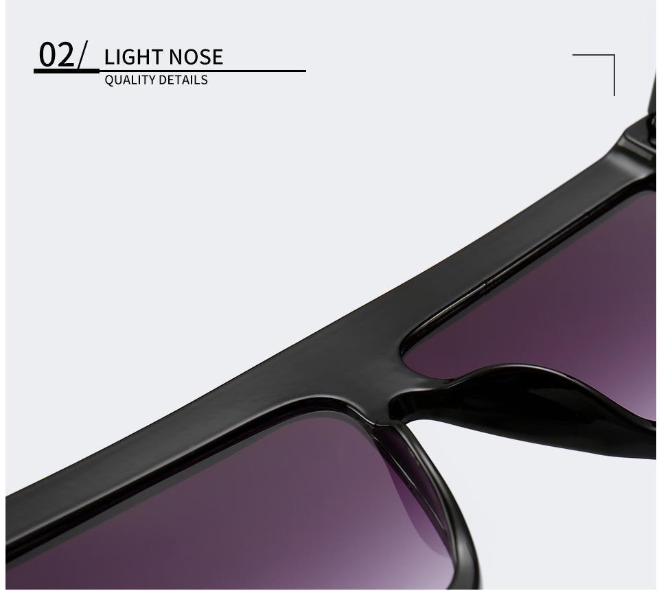 Stevvex Oversized Flat Top Square Sunglasses – Retro 80s UV400