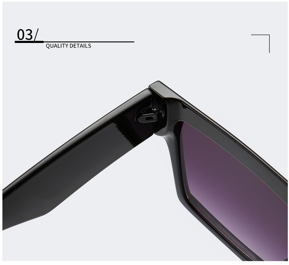 Stevvex Oversized Flat Top Square Sunglasses – Retro 80s UV400