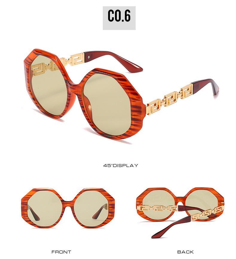 Stevvex Large Hexagon Sunglasses – UV400 HD Lens Women