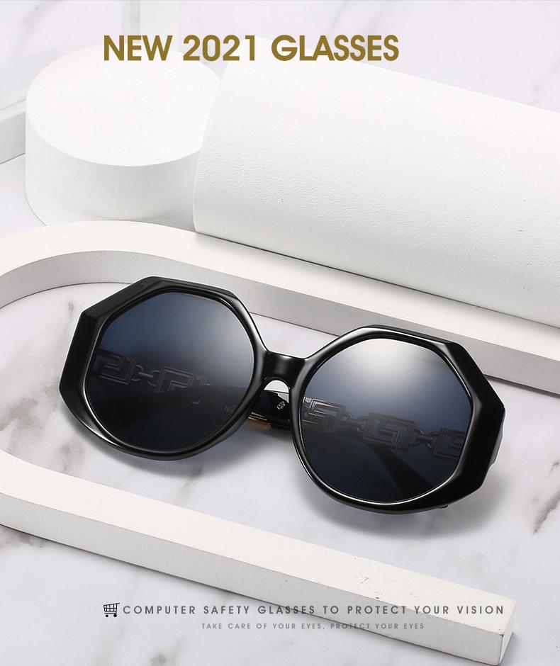 Stevvex Large Hexagon Sunglasses – UV400 HD Lens Women