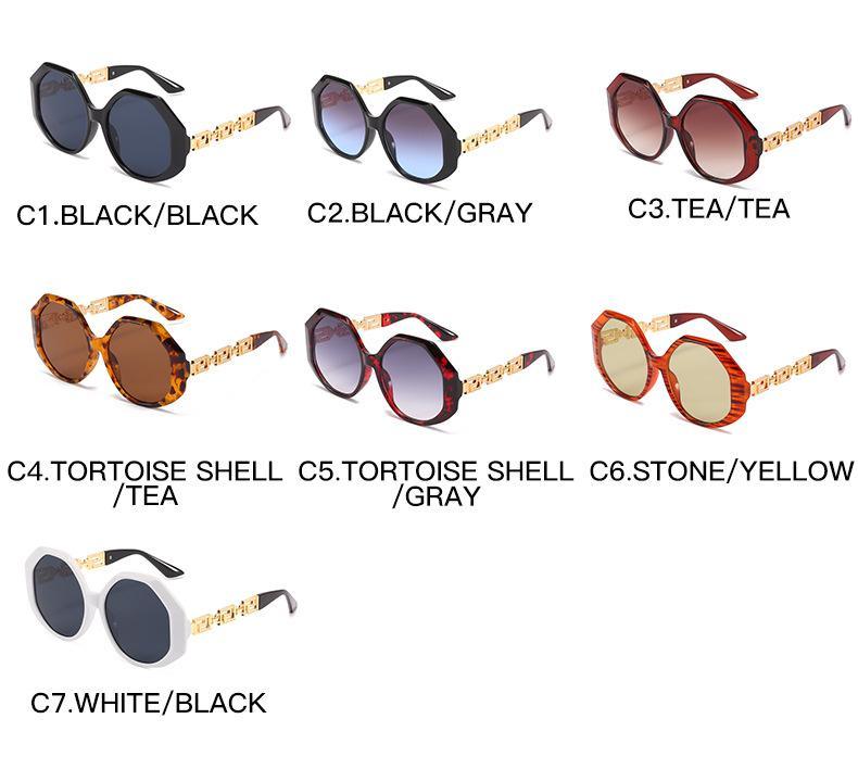 Stevvex Large Hexagon Sunglasses – UV400 HD Lens Women