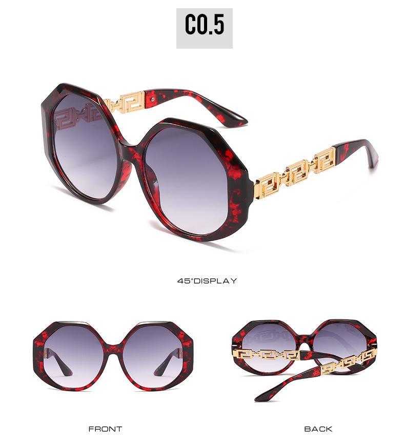 Stevvex Large Hexagon Sunglasses – UV400 HD Lens Women