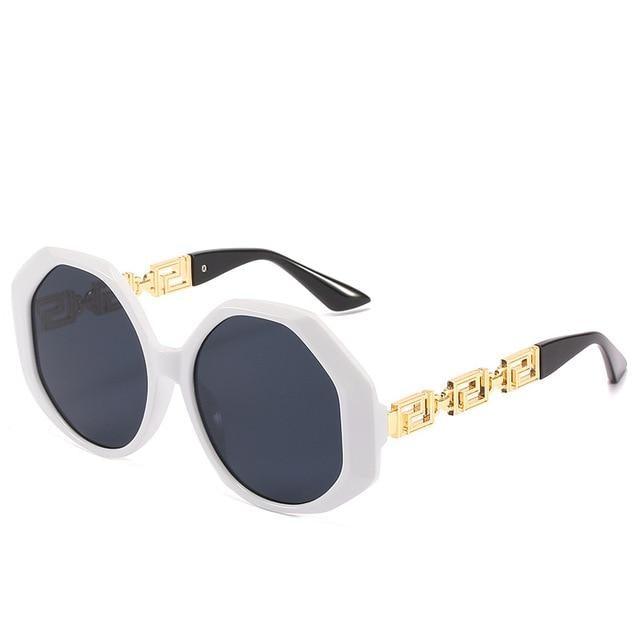 Stevvex Large Hexagon Sunglasses – UV400 HD Lens Women