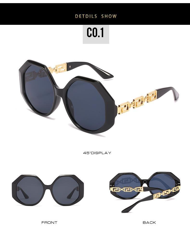 Stevvex Large Hexagon Sunglasses – UV400 HD Lens Women