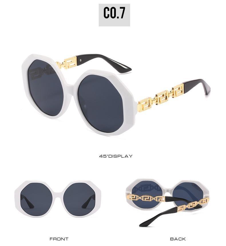Stevvex Large Hexagon Sunglasses – UV400 HD Lens Women