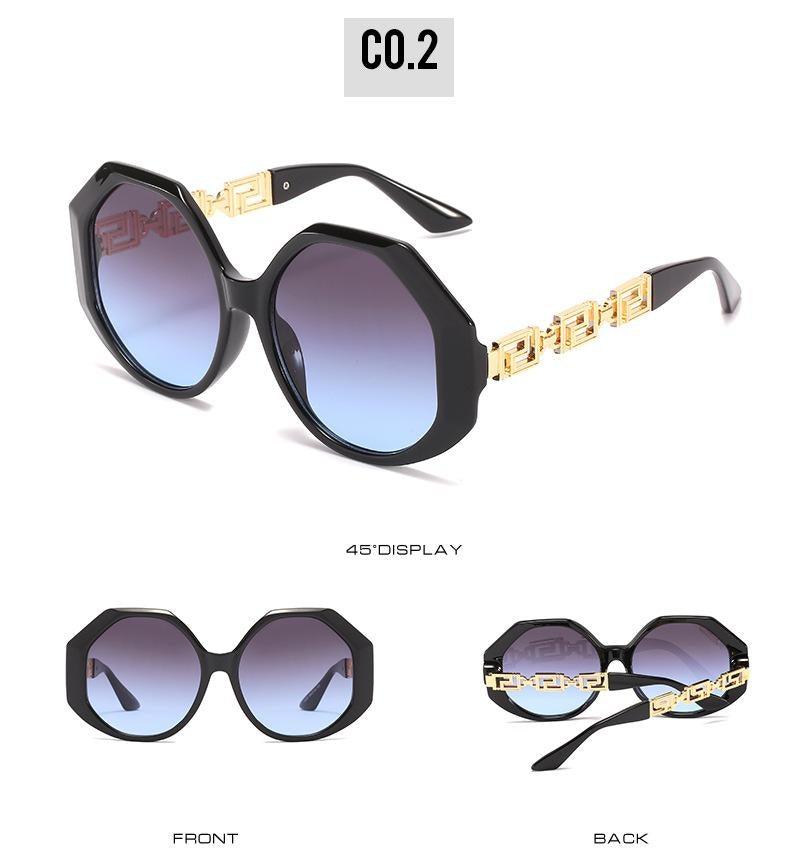 Stevvex Large Hexagon Sunglasses – UV400 HD Lens Women