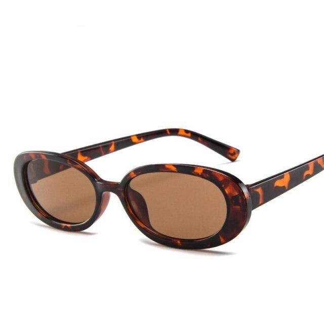 Stevvex Retro Skinny Oval Sunglasses – UV400 90s Slim Style