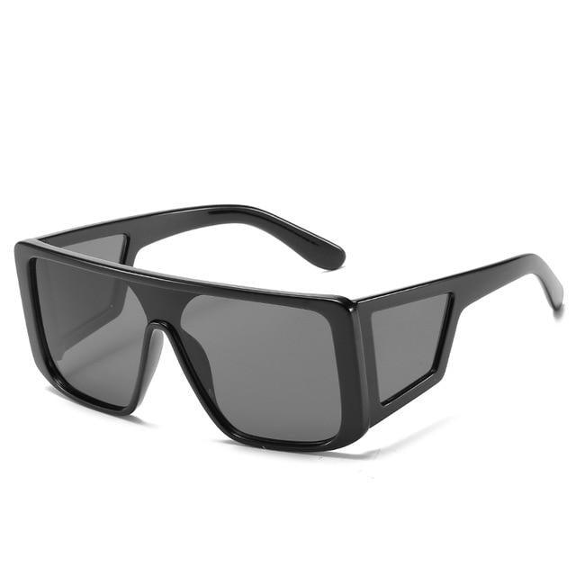 Stevvex Oversized Flat Top Square Sunglasses – Colorful UV400