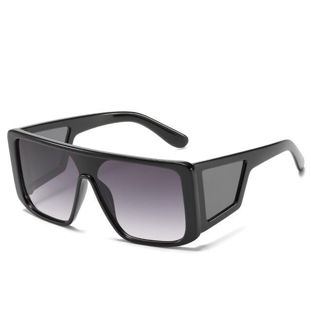 Stevvex Oversized Flat Top Square Sunglasses – Colorful UV400