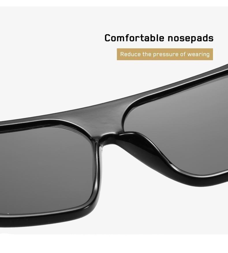 Stevvex Oversized Flat Top Square Sunglasses – Colorful UV400