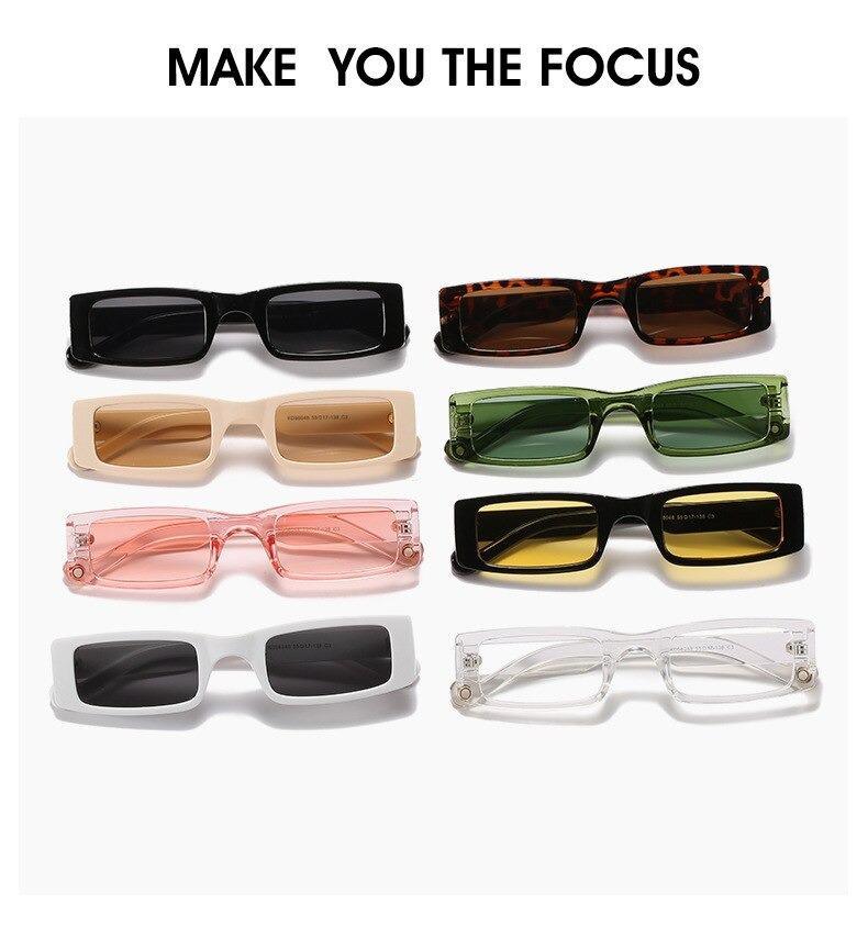 Stevvex Small Luxury Rectangle Sunglasses – UV400 Women