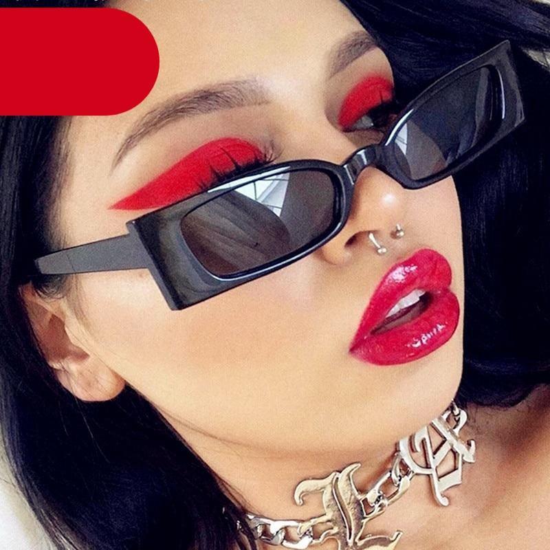 Stevvex Small Luxury Rectangle Sunglasses – UV400 Women